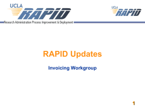 Invoicing Workgroup Update