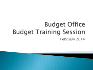Budget Training Powerpoint