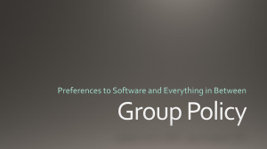 Group Policy Class Notes