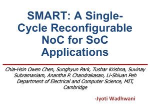 SMART: A Single-Cycle Reconfigurable NoC for SoC Applications