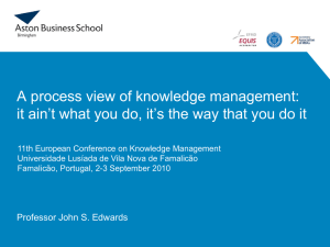 A process view of knowledge management