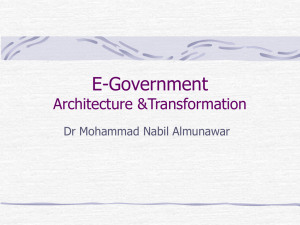 E-Government Architecture &Transformation
