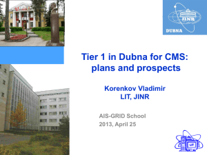 TIER 1 in Dubna - GRID and Advanced Information Systems