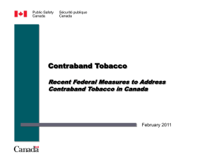 Robert Daly - A Taxing Issue Public Health and Contraband Tobacco