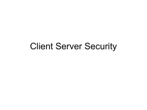 Client Server Security