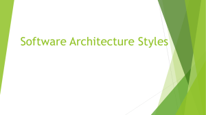 Software Architecture Styles - Department of Computer Science