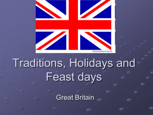 Holidays and celebrations in Great Britain