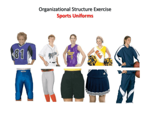Organizational Structure Exercise Sports Uniforms