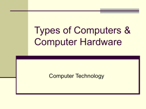 "Types of Computers and Computer Hardware" Powerpoint
