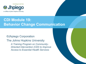 Module 8 Behavior Change Communication