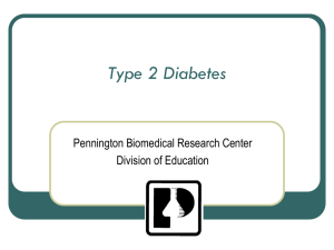 Type 2 Diabetes - Pennington Biomedical Research Center