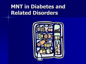 MNT Strategies in Type 2 Diabetes