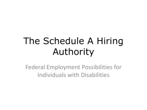 The Schedule A Hiring Authority