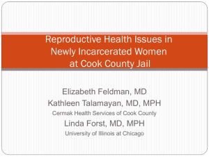Reproductive Health in Newly Incarcerated Women