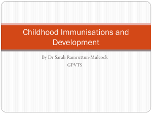 Childhood Development and Immunisations