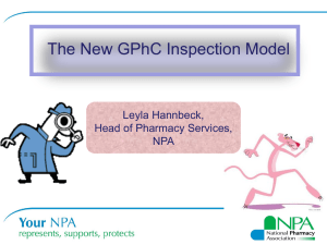 GPhC New Inspection Model presentation Jan 2014 Final LH