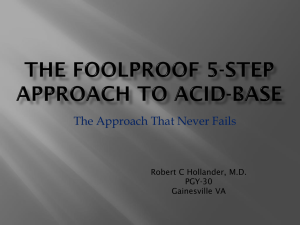 The Fooproof 5-Step Approach to Acid-Base