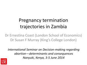 Pregnancy termination trajectories in Zambia