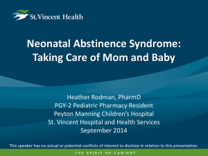 Neonatal Abstinence Syndrome - Indiana Pharmacists Alliance