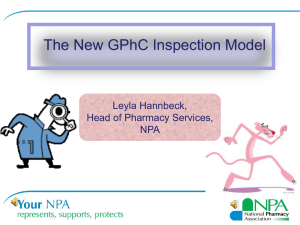 GPhC inspections– Leyla Hannbeck, NPA, Head of pharmacy services