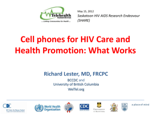 Cell Phones for HIV Care and Health Promotion