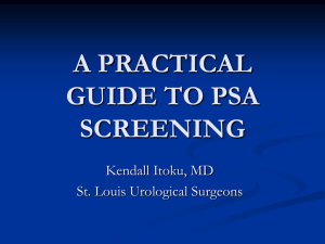 PSA Screening - Society of Urologic Nurses and Associates