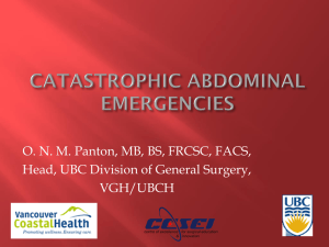 catastrophic abdominal emergencies