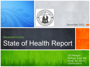 Haywood County State of Health Report