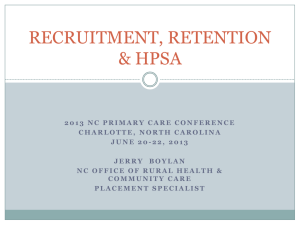 Presentation - North Carolina Community Health Center Association