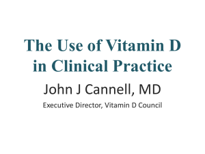 The Use of Vitamin D in Clinical Practice