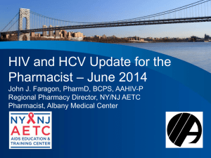 HIV and HCV Update for the Pharmacist