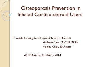 Osteoporosis Prevention in Inhaled Corticosteroids Users in Alberta