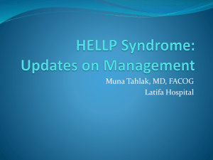 HELLP Syndrome:Updates on Management