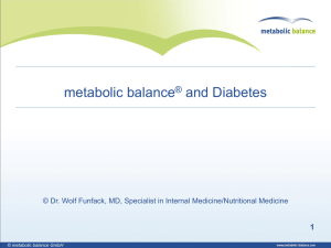 Metabolic Balance® and Diabetes
