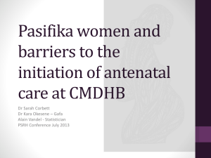 Barriers to the Initiation of Antenatal Care amongst Pregnant Women