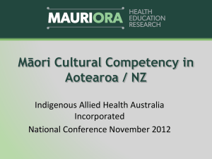 Māori Cultural Competency in Aotearoa / NZ