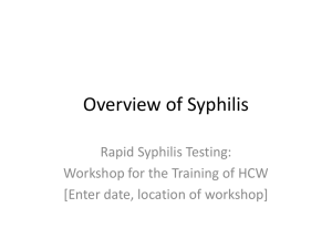 Overview of Syphilis