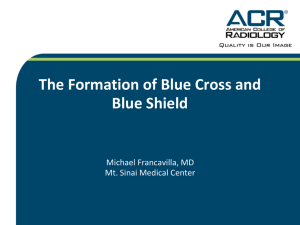 The Formation of Blue Cross and Blue Shield