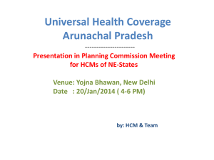 arunachal pradesh - of Planning Commission