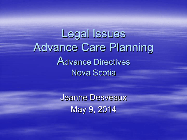 Personal Directives Act in Nova Scotia