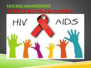 HIV/AID awareness by Dr PZ Buthelezi