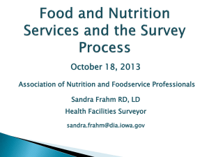 Frahm PPT - Association of Nutrition & Foodservice