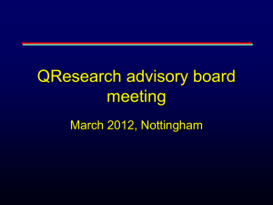 Powerpoint - QR advisory board presentation