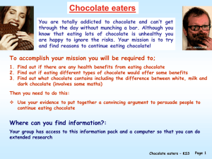 1 & 2). Find out if there are any health benefits from eating chocolate