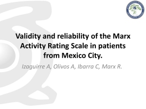 Validity and reliability of the Marx Activity Rating Scale