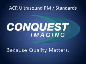 (ACR) Ultrasound Preventative Maintenance