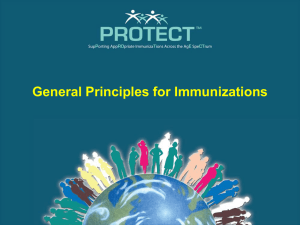 General Principles for Immunizations