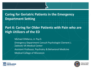 Caring for Older Patients with Pain who are High Utilizers of the ED