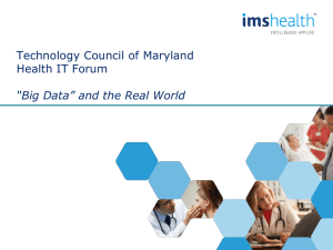 “Big Data” and the Real World - Montgomery County Chamber of Commerce