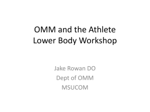 OMM and the Athlete Lower Body Workshop